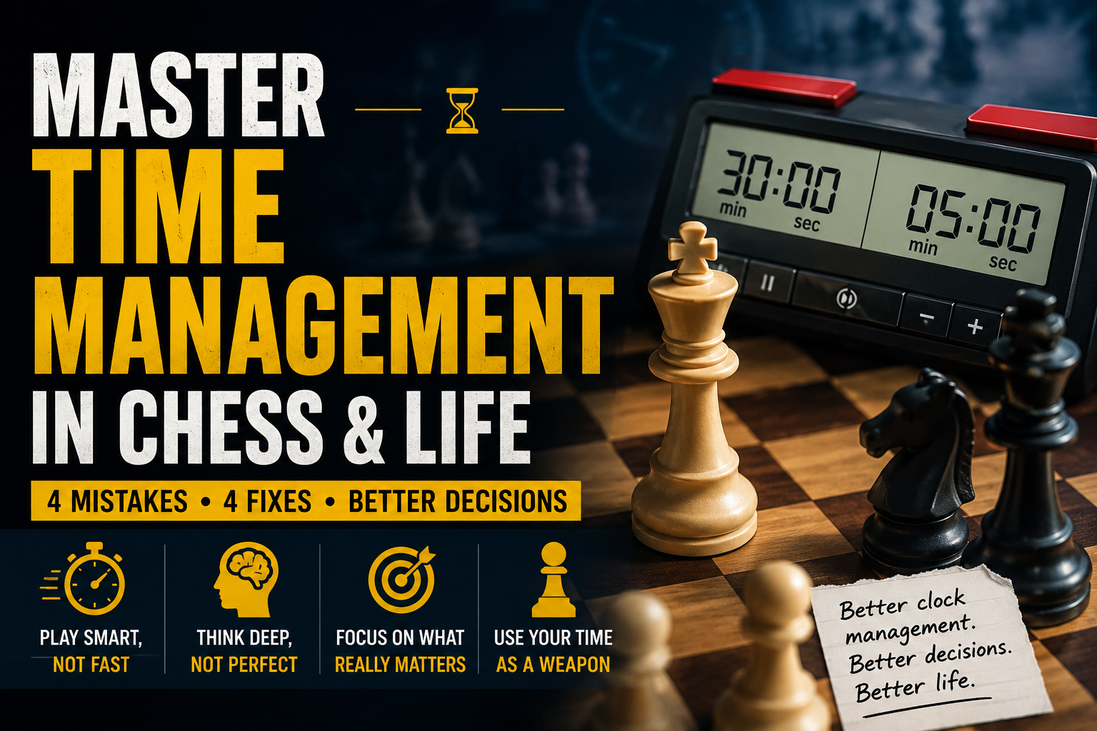 Master Time Management in Chess and Life