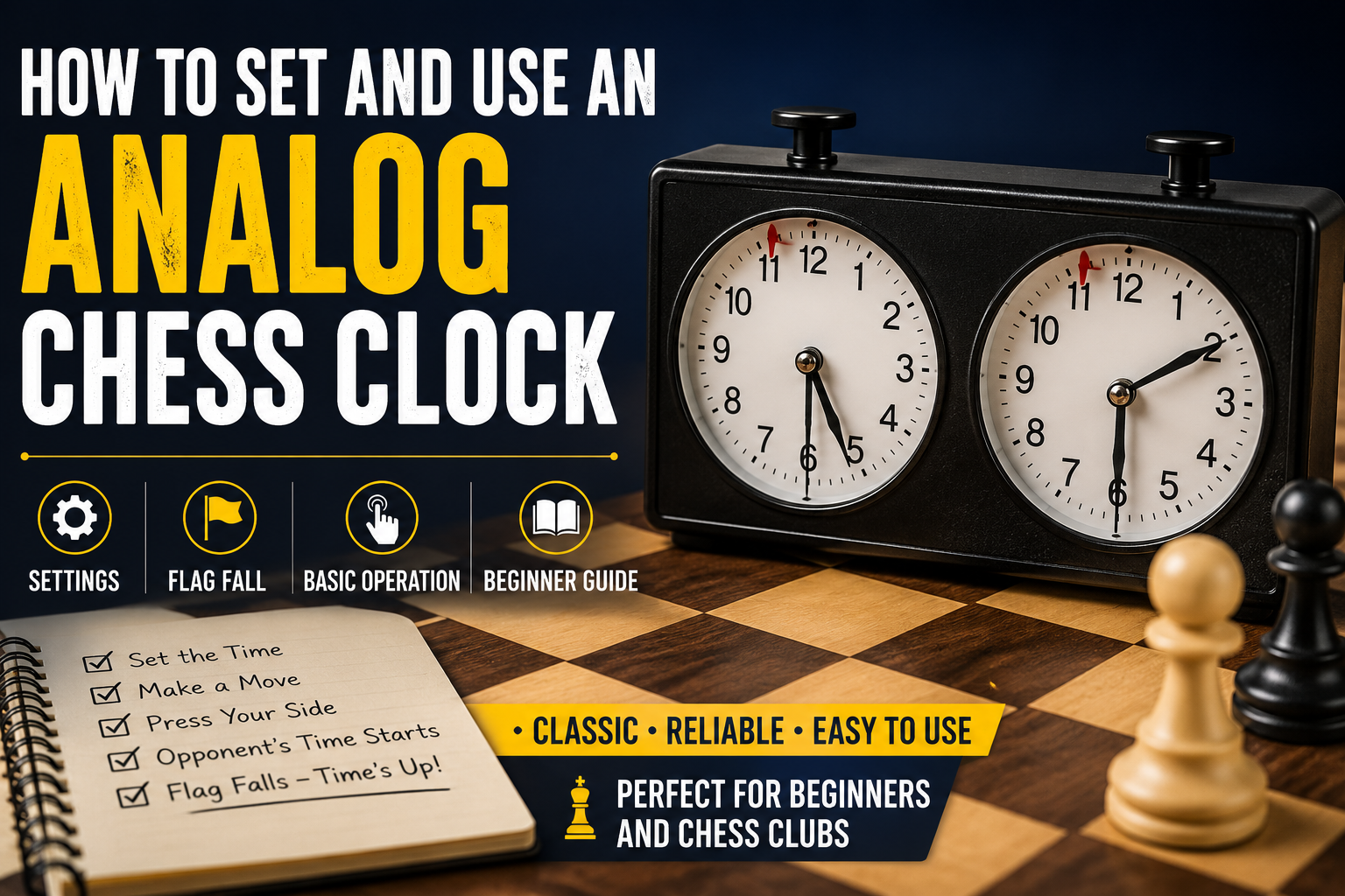 How to Set and Use an Analog Chess Clock